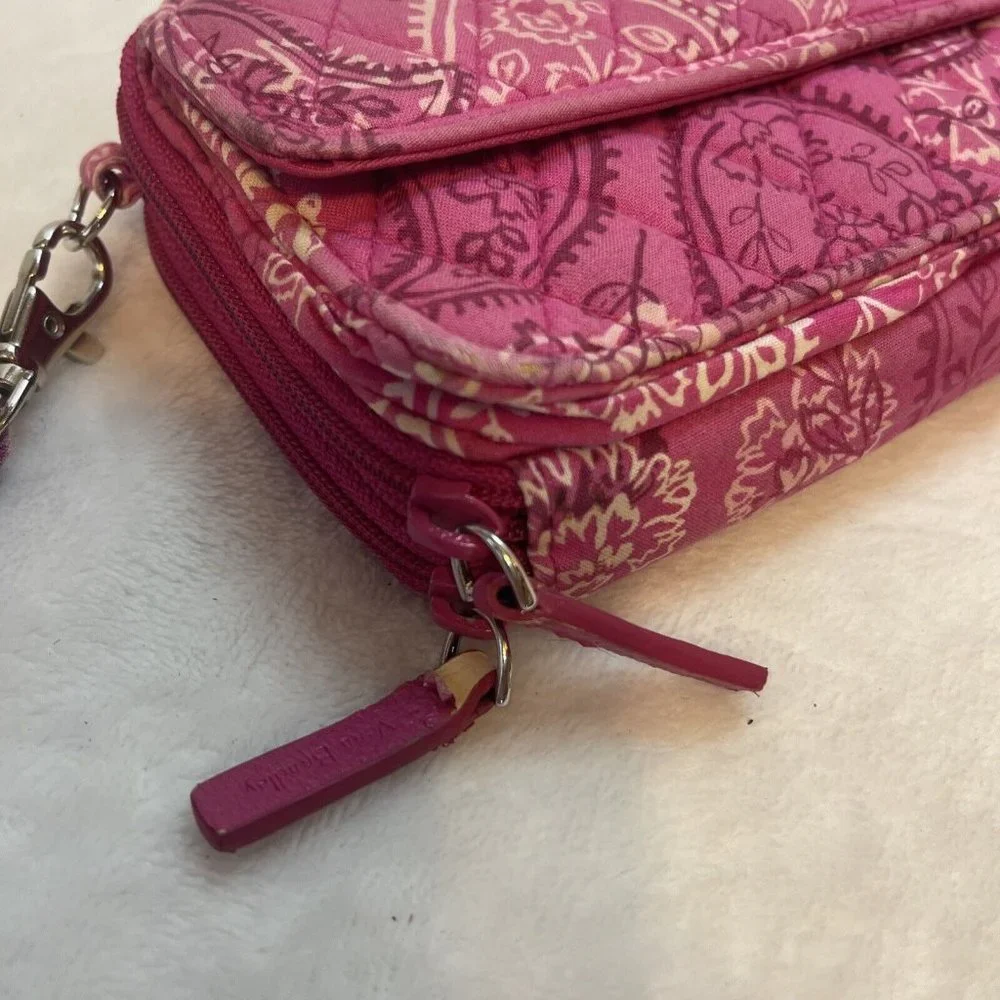 Vera Bradley Wallet Wristlet Pink Paisley - Picture 9 of 12